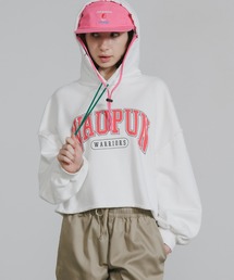 Cotton Pile College Logo Cropped Hoodie / コットン パイル地 カレッジロゴ クロップドフーディ スウェット トレーナー 秋 秋服 2026年秋冬