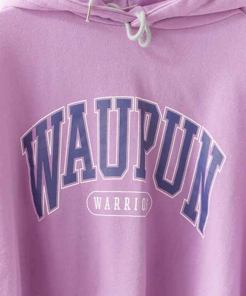 Chick(チック)の「Cotton Pile College Logo Cropped Hoodie / コットン パイル地 カレッジロゴ クロップドフーディ スウェット トレーナー 秋 秋服 2026年秋冬(パーカー・レディース・ホワイト/ブラック/パープル・FREE)」の6枚目の写真