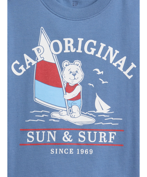 GAP(ギャップ)の「オーバーサイズ グラフィックTシャツ (幼児・ベビー)(Tシャツ/カットソー・キッズ・ライトブルー/ブルー/オフホワイト・100cm/95cm/90cm/80cm/110cm/105cm)」の6枚目の写真