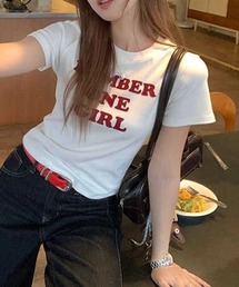 ロゴデザインコンパクトTシャツ