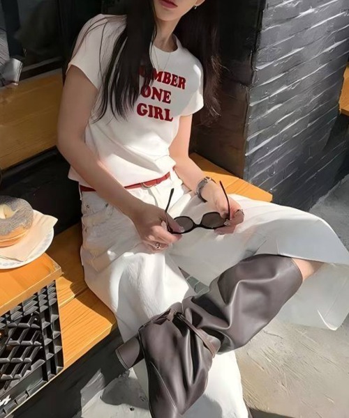 SallyLunn(サリーラン)の「ロゴデザインコンパクトTシャツ(Tシャツ/カットソー・レディース・ホワイト/グレー/レッド・MEDIUM/LARGE)」の9枚目の写真