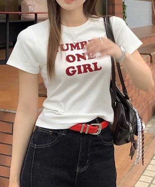 SallyLunn(サリーラン)の「ロゴデザインコンパクトTシャツ(Tシャツ/カットソー・レディース・ホワイト/グレー/レッド・MEDIUM/LARGE)」の11枚目の写真