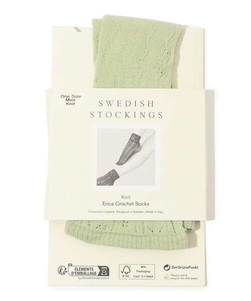 SWEDISH STOCKING(スウェディッシュストッキングス)の「SWEDISH STOCKINGS Erica Crochet Socks クロシェソックス(ソックス/靴下・レディース・ライトグリーン・FREE)」の2枚目の写真