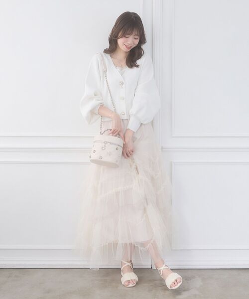 MAJESTIC LEGON(マジェスティックレゴン)の「デコビジューバニティバッグ(ショルダーバッグ・レディース・ピンク/ブラック/アイボリー・FREE)」の10枚目の写真