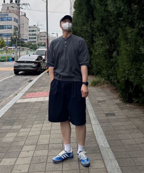 INEXCIS(イネクシス)の「ピグメントワッフルボタンTシャツ (ネイビー)(Tシャツ/カットソー・メンズ・その他・ONE SIZE)」の7枚目の写真