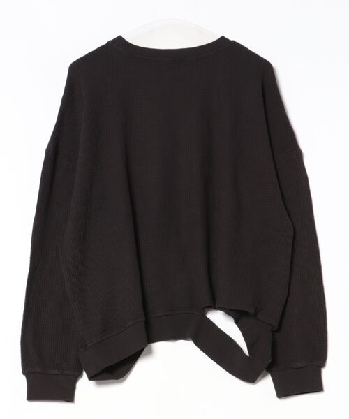 antiqua(アンティカ)の「綿100 オニワッフル ロンT(Tシャツ/カットソー・レディース・グレー/ブラック・ONESIZE)」の3枚目の写真
