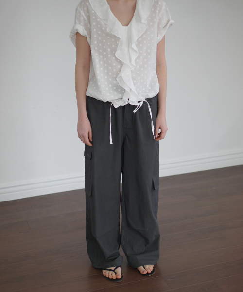 AFTERHOURS(アフターアワーズ)の「WASHED COTTON CARGO PANTS (CHARCOAL)(その他パンツ・レディース・チャコール・FREE)」の5枚目の写真