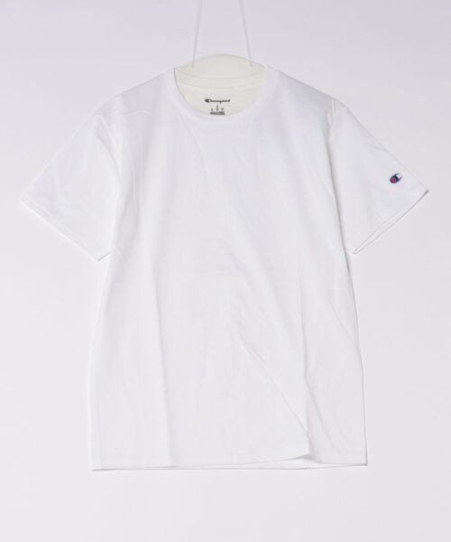 Champion(チャンピオン)の「【CHAMPION】ワンポイント半袖Tシャツ コットン(Tシャツ/カットソー・メンズ・ブラック/ホワイト・M/L/XL/S)」の1枚目の写真