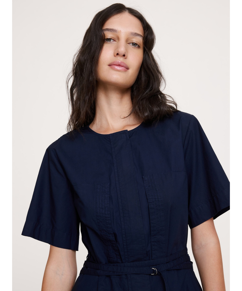 Banana Republic(バナナリパブリック)の「コットン ポプリン シャツドレス(ワンピース・レディース・ネイビー/ブラウン・XS/L/M/S)」の6枚目の写真