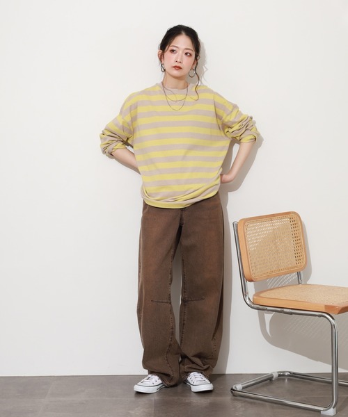 SO(エスオー)の「ロングTシャツ(Tシャツ/カットソー・レディース・グレー/ブルー・FREE)」の7枚目の写真