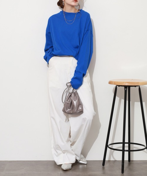 SO(エスオー)の「ロングTシャツ(Tシャツ/カットソー・レディース・グレー/ブルー・FREE)」の14枚目の写真