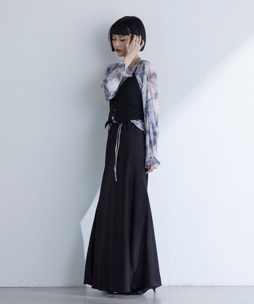Lui's（ルイス）の「【miu企画/WEB限定】ダブルジップビスチェ（Tシャツ/カットソー・レディース・グレー/ブラック・FREE）」の12枚目の写真