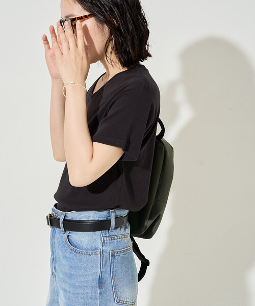 FREAK'S STORE(フリークスストア)の「限定展開 <抗菌防臭・接触冷感>MINT(ミント) Vネック 半袖 Tシャツ(Tシャツ/カットソー・レディース・ピンク/ブラウン/オレンジ/サックスブルー/オリーブ/ブラック/オフホワイト・LARGE/MEDIUM/SMALL)」の21枚目の写真