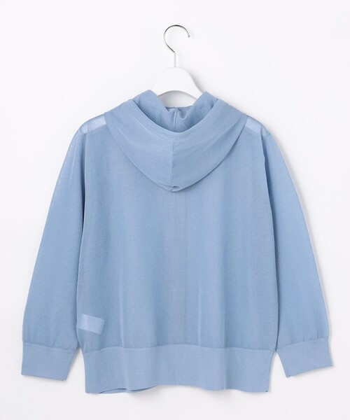 J.PRESS Ladies(J.プレス レディス)の「【WEB限定カラーあり】SHEER LIGHT KNIT パーカー(パーカー・レディース・ネイビー系/ホワイト系/スカイブルー系/ブラック系/ベージュ系・SMALL)」の7枚目の写真