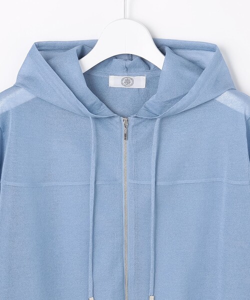 J.PRESS Ladies(J.プレス レディス)の「【WEB限定カラーあり】SHEER LIGHT KNIT パーカー(パーカー・レディース・ネイビー系/ホワイト系/スカイブルー系/ブラック系/ベージュ系・SMALL)」の8枚目の写真