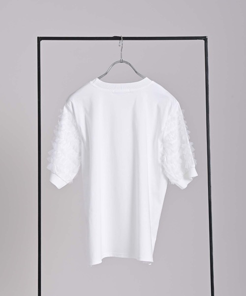 RAW FUDGE(ローファッジ)の「シルケット天竺×チュールティアードプルオーバー(Tシャツ/カットソー・レディース・ブラック/オフホワイト・M)」の9枚目の写真