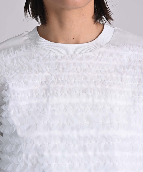 RAW FUDGE(ローファッジ)の「シルケット天竺×チュールティアードプルオーバー(Tシャツ/カットソー・レディース・ブラック/オフホワイト・M)」の14枚目の写真