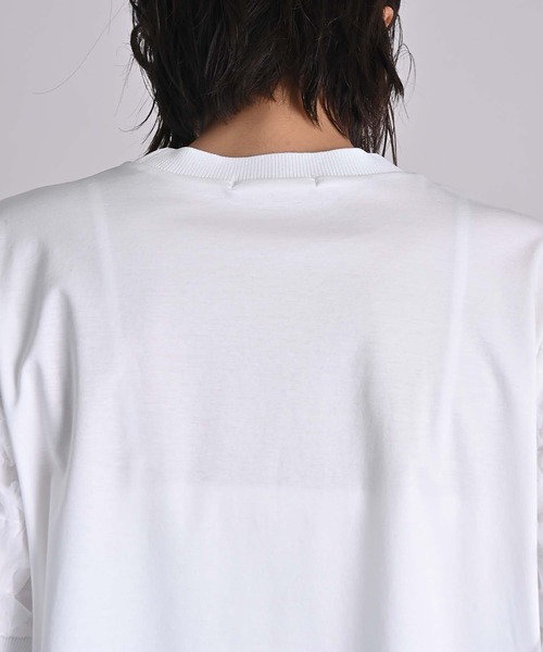 RAW FUDGE(ローファッジ)の「シルケット天竺×チュールティアードプルオーバー(Tシャツ/カットソー・レディース・ブラック/オフホワイト・M)」の17枚目の写真