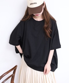 チューリップスリーブスカラップネックブラウス（シャツ/ブラウス natural coutureチューリップスリーブスカラップネックブラウス黒