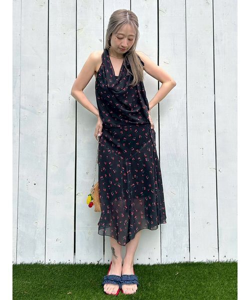 LILY BROWN（リリーブラウン）の「フルーツシフォンスカート（スカート・レディース・パープル/ブラック/ホワイト・1/0）」の17枚目の写真