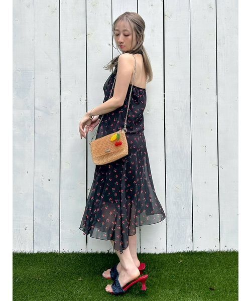 LILY BROWN（リリーブラウン）の「フルーツシフォンスカート（スカート・レディース・パープル/ブラック/ホワイト・1/0）」の18枚目の写真