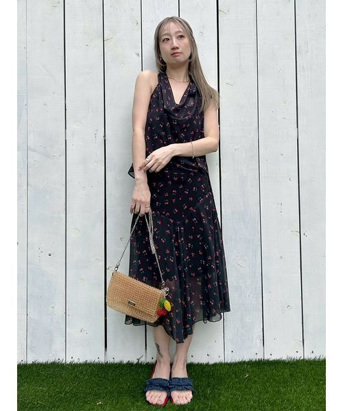 LILY BROWN（リリーブラウン）の「フルーツシフォンスカート（スカート・レディース・パープル/ブラック/ホワイト・1/0）」の19枚目の写真