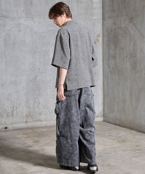SERACE（セラス）の「【SERACE】Fireman tweed short sleeve shirt / ファイヤーマンツイード半袖シャツ（シャツ/ブラウス・メンズ・グレー/ブラック・S/M/L）」の17枚目の写真