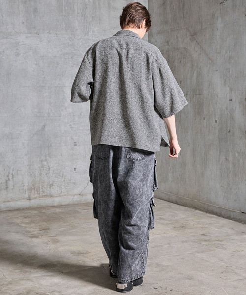 SERACE（セラス）の「【SERACE】Fireman tweed short sleeve shirt / ファイヤーマンツイード半袖シャツ（シャツ/ブラウス・メンズ・グレー/ブラック・S/M/L）」の18枚目の写真