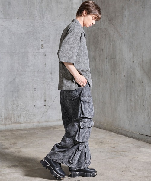 SERACE（セラス）の「【SERACE】Fireman tweed short sleeve shirt / ファイヤーマンツイード半袖シャツ（シャツ/ブラウス・メンズ・グレー/ブラック・S/M/L）」の20枚目の写真