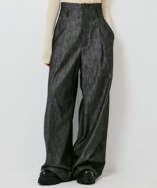 IHNN(イン)の「【IHNN/イン】DENIM WIDE PANTS/デニムワイドパンツ(デニムパンツ・レディース・ブラック・36/38)」の5枚目の写真