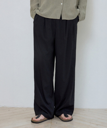 ミューズツーピンタックセミワイドパンツ_BLACK(W25-PT04)
