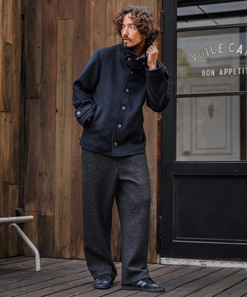 CAMBIO(カンビオ)の「mp15107-Brushed Waffle Wide Straight Pants ワッフルワイドストレートパンツ(A71526cmb)(その他パンツ・メンズ・キナリ/ブラック/チャコール・S/L/M)」の12枚目の写真
