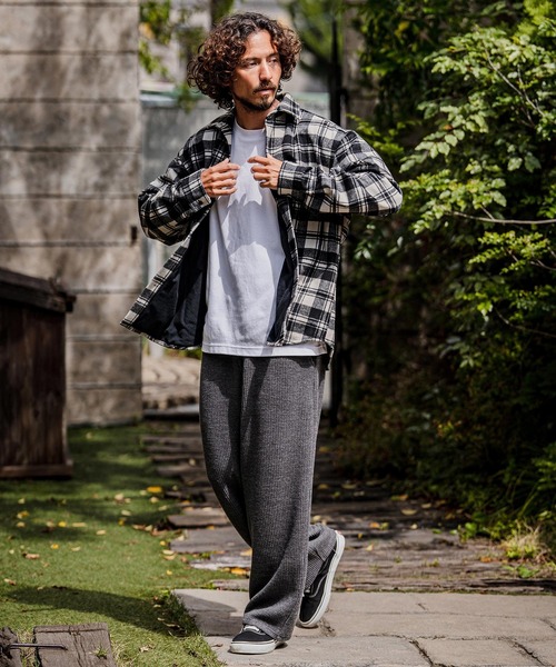 CAMBIO(カンビオ)の「mp15107-Brushed Waffle Wide Straight Pants ワッフルワイドストレートパンツ(A71526cmb)(その他パンツ・メンズ・キナリ/ブラック/チャコール・S/L/M)」の19枚目の写真