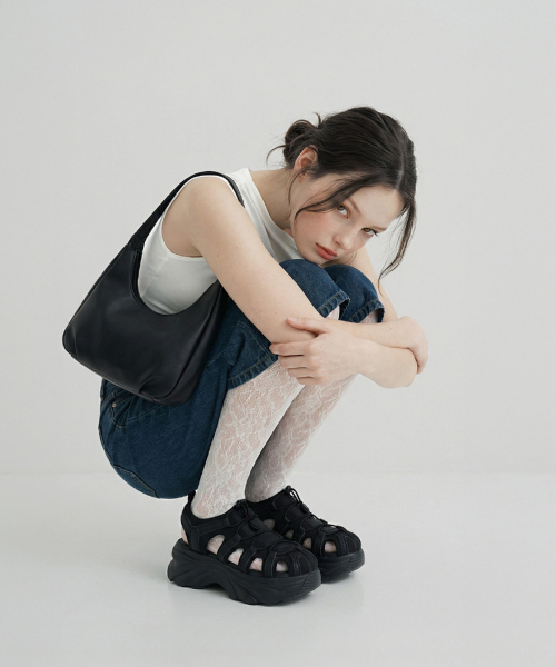 CHAAKAN（チャカン靴）の「ワトソンプラットフォームサンダル SDFBR2i143 (5cm)（サンダル・レディース・アイボリー/ブラック・22.5cm/23.5cm/23cm/24.5cm/24cm/25cm）」の3枚目の写真