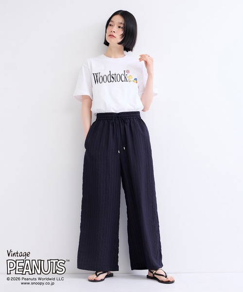le cercle ADAM ET ROPE'(ルセルクルアダムエロペ)の「PEANUTS × FRUITOFTHEROOM Tシャツ(Tシャツ/カットソー・レディース・ブラック/ホワイト・FREE)」の3枚目の写真