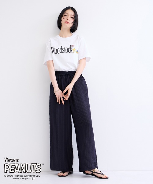 le cercle ADAM ET ROPE'(ルセルクルアダムエロペ)の「PEANUTS × FRUITOFTHEROOM Tシャツ(Tシャツ/カットソー・レディース・ブラック/ホワイト・FREE)」の4枚目の写真