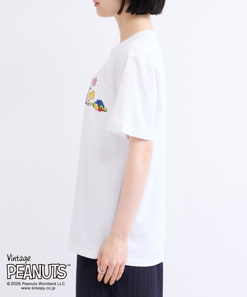 le cercle ADAM ET ROPE'(ルセルクルアダムエロペ)の「PEANUTS × FRUITOFTHEROOM Tシャツ(Tシャツ/カットソー・レディース・ブラック/ホワイト・FREE)」の8枚目の写真