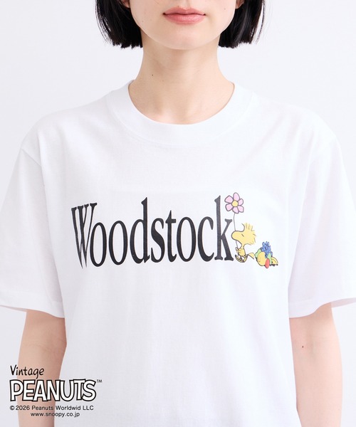 le cercle ADAM ET ROPE'(ルセルクルアダムエロペ)の「PEANUTS × FRUITOFTHEROOM Tシャツ(Tシャツ/カットソー・レディース・ブラック/ホワイト・FREE)」の10枚目の写真