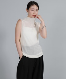 select MOCA Et | 【Et】Mock Neck Sleeveless Knit Tops(ニット/セーター)