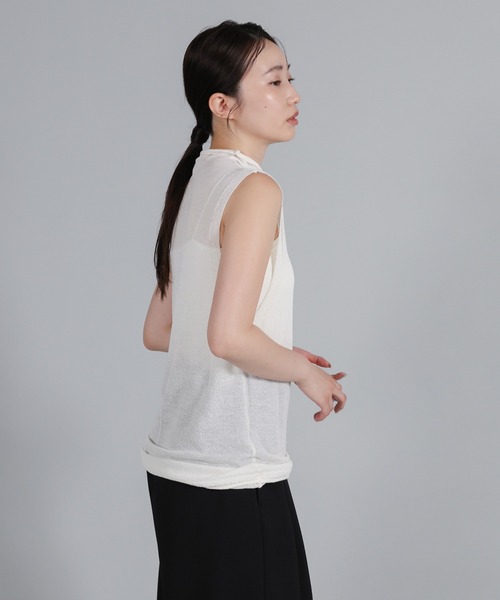 select MOCA Et(セレクトモカエト)の「【Et】Mock Neck Sleeveless Knit Tops(ニット/セーター・レディース・チャコールグレー/ブラウン/ホワイト・FREE)」の17枚目の写真