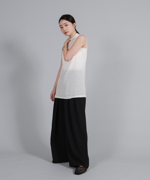 select MOCA Et(セレクトモカエト)の「【Et】Mock Neck Sleeveless Knit Tops(ニット/セーター・レディース・チャコールグレー/ブラウン/ホワイト・FREE)」の12枚目の写真