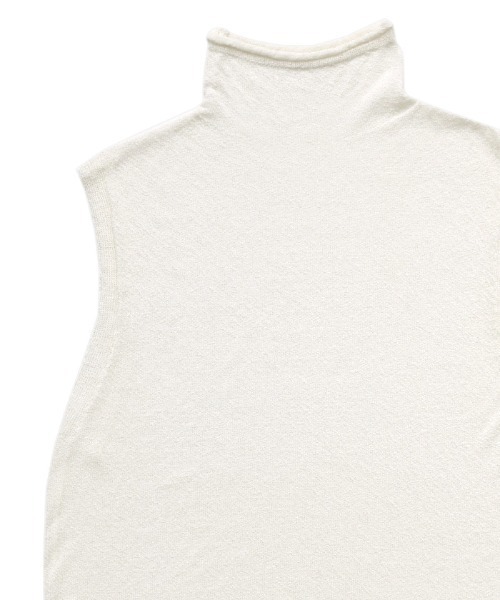 select MOCA Et(セレクトモカエト)の「【Et】Mock Neck Sleeveless Knit Tops(ニット/セーター・レディース・チャコールグレー/ブラウン/ホワイト・FREE)」の4枚目の写真