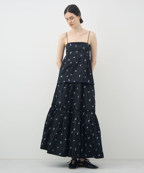 NE QUITTEZ PAS!(ヌキテパ)の「【別注】ne Quittez pas BLACK Camisole Embroidery トップス(キャミソール・レディース・ブラック系その他・FREE)」の6枚目の写真