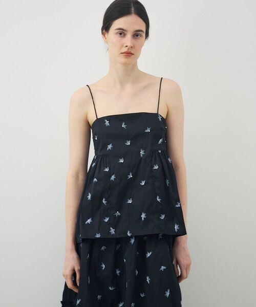 NE QUITTEZ PAS!(ヌキテパ)の「【別注】ne Quittez pas BLACK Camisole Embroidery トップス(キャミソール・レディース・ブラック系その他・FREE)」の7枚目の写真