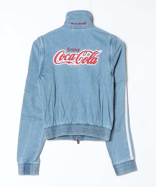 adidas（アディダス）の「ファイヤーバード レグ デニム トラックトップ / ジャージ / トラックジャケット / アディダスオリジナルス adidas Originals（ジャージ・レディース・ブルー・MEDIUM/SMALL/X-SMALL/XX-LARGE/3XL/LARGE/X-LARGE）」の7枚目の写真