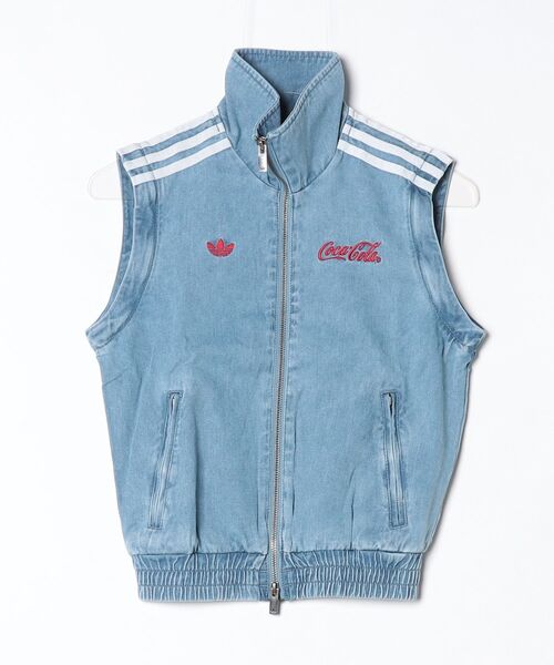 adidas（アディダス）の「ファイヤーバード レグ デニム トラックトップ / ジャージ / トラックジャケット / アディダスオリジナルス adidas Originals（ジャージ・レディース・ブルー・MEDIUM/SMALL/X-SMALL/XX-LARGE/3XL/LARGE/X-LARGE）」の8枚目の写真
