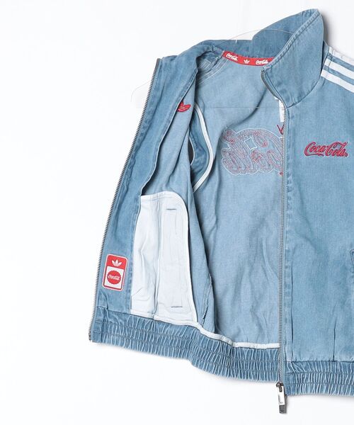 adidas（アディダス）の「ファイヤーバード レグ デニム トラックトップ / ジャージ / トラックジャケット / アディダスオリジナルス adidas Originals（ジャージ・レディース・ブルー・MEDIUM/SMALL/X-SMALL/XX-LARGE/3XL/LARGE/X-LARGE）」の9枚目の写真