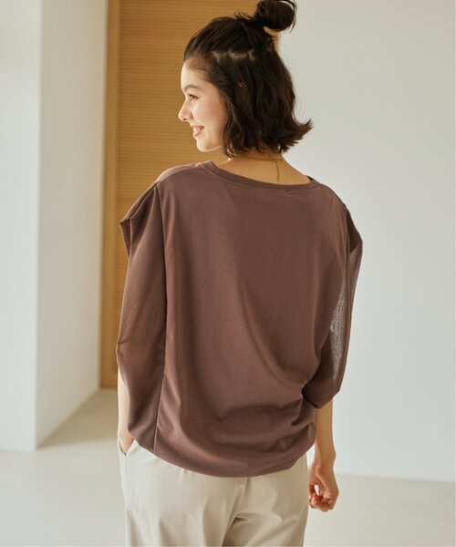 ikka（イッカ）の「【プチプラ1990円（税抜）】冷感袖異素材プルオーバー（Tシャツ/カットソー・レディース・チャコール/ブルー/モカ/オフホワイト・S/M/L）」の9枚目の写真