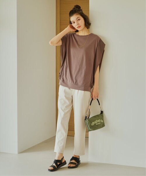 ikka（イッカ）の「【プチプラ1990円（税抜）】冷感袖異素材プルオーバー（Tシャツ/カットソー・レディース・チャコール/ブルー/モカ/オフホワイト・S/M/L）」の13枚目の写真