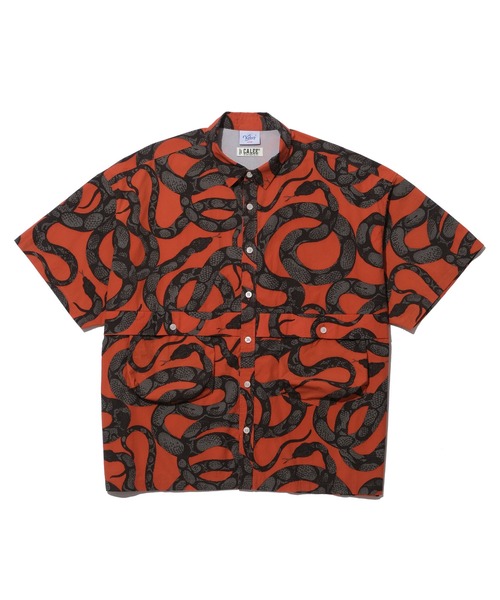 CALEE（キャリー）の「CALEE × KEBOZ BALL SHIRT（シャツ/ブラウス・メンズ・ネイビー/オレンジ・MEDIUM/LARGE/X-LARGE）」の2枚目の写真